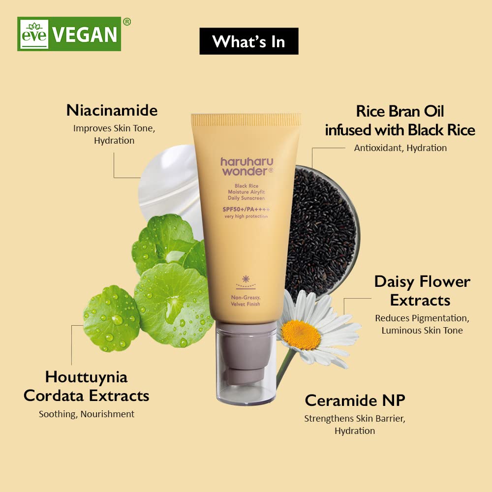 Haruharu Wonder Black Rice Moisture Airyfit Sunscreen Spf50+/Pa++++ 50Ml